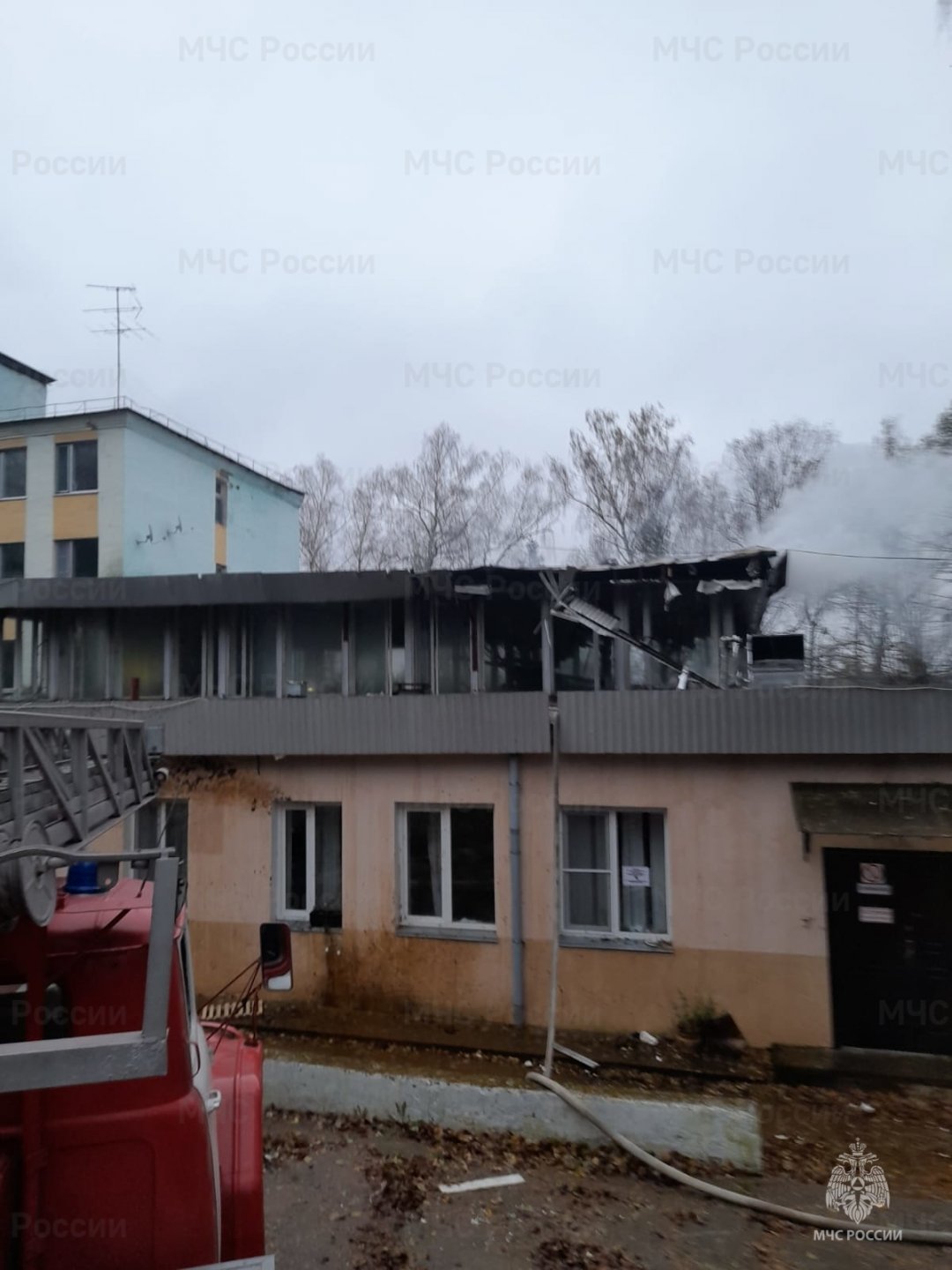 Пожар в Тарусском районе, д. Строитель, ул.Речная