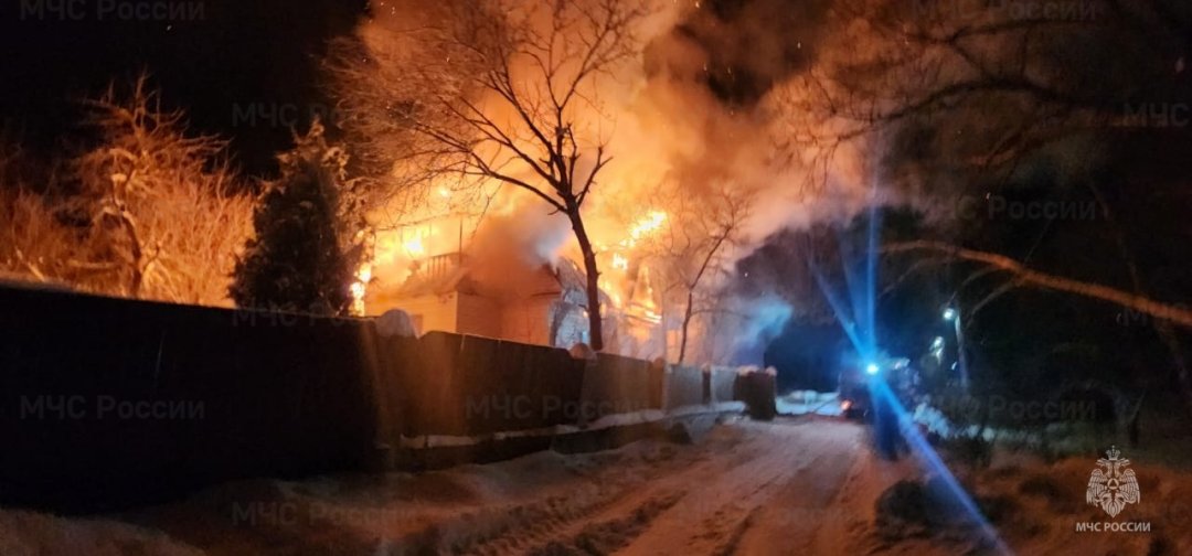 Пожар в Тарусском районе, д. Салтыково, ул. Голубицкого