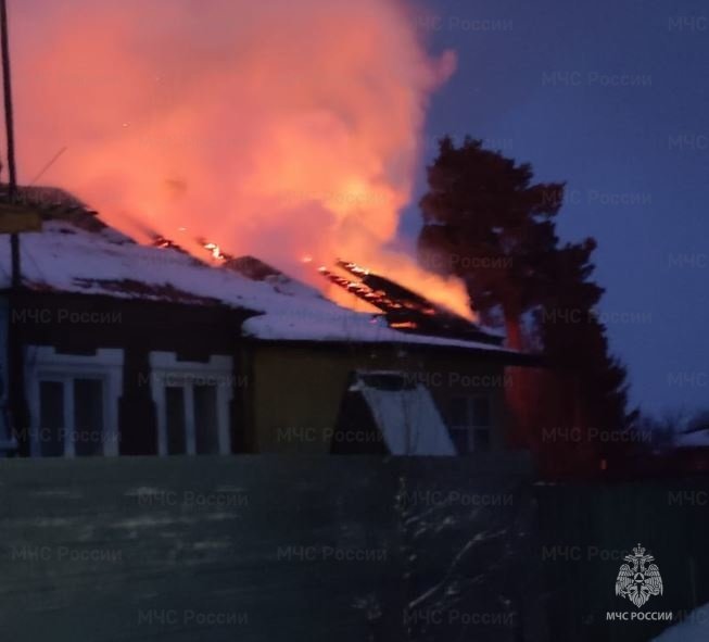 Пожар в Тарусском районе, д. Игнатовское, ул. Окская