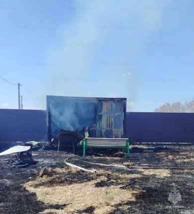 Пожар в Тарусском районе, д. Паршино, ул. Цветочная Аллея